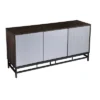 Spilscar Contemporary Storage Cabinet Brown With Silver - Aiden Lane