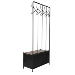 Hall Tree Coat Rack With Storage Drawers Black - Olivia & May -Baxton Studio Shop GUEST b15d34ab 5a87 499f 800e 86633b4f1da3