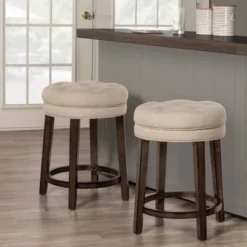Krauss Backless Counter Height Barstool - Linen - Hillsdale Furniture -Baxton Studio Shop GUEST b180a9b2 8859 42ac 84fa 8aacdae9f1f9