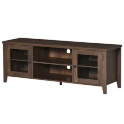 HOMCOM Modern TV Stand, Entertainment Center With Shelves And Cabinets For Flatscreen TVs Up To 60" For Bedroom, Living Room -Baxton Studio Shop GUEST b238c91f 3a37 4272 a48a f6dc7f13366f