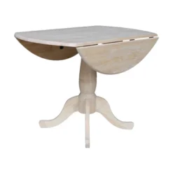 Timothy Round Drop Leaf Table - Unfinished - International Concepts -Baxton Studio Shop GUEST b23febe9 cda0 4c9b 9a8b dd2afdf9e077