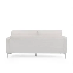 Dallin Contemporary Fabric 3 Seater Sofa Beige/Silver - Christopher Knight Home -Baxton Studio Shop GUEST b247b9f2 61a2 4371 97ff 7b7aa0797d07