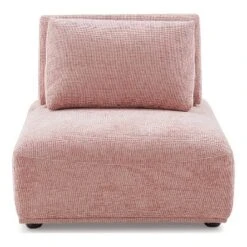HOMES: Inside + Out 5pc Povoa 159" Modular Curved Sectional Sofa Modern Chenille With Extendable Backrest Pink -Baxton Studio Shop GUEST b29d305f 21c8 4171 97fd 7cee63e6a7ee