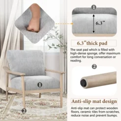 Retro Accent Chair With Solid Wood Frame And Vertical Slatted Back-ModernLuxe 18 Retro Accent Chair With Solid Wood Frame And Vertical Slatted Back-ModernLuxe -Baxton Studio Shop GUEST b2ae092e 2fb5 4ca3 ab78 a75445e3af72