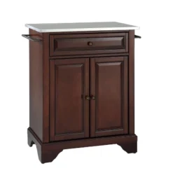 Lafayette Stainless Steel Top Portable Kitchen Island/Cart Mahogany - Crosley -Baxton Studio Shop GUEST b2eb18b1 fe62 4455 ae2d 06046fea6054