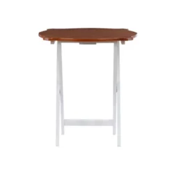 Austin Tray Table Set White/Hazelnut - Powell Company -Baxton Studio Shop GUEST b2eb504d 3946 456b 9ea1 a6dd64b5f03a