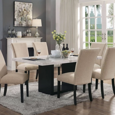 70" Southwind Rectangle Dining Table White/Black - HOMES: Inside + Out 1 70" Southwind Rectangle Dining Table White/Black - HOMES: Inside + Out