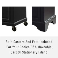 Lafayette Stone Top Portable Kitchen Island/Cart Black/White - Crosley 12 Lafayette Stone Top Portable Kitchen Island/Cart Black/White - Crosley -Baxton Studio Shop GUEST b311df90 ae02 4ded 8a08 981a2875429c