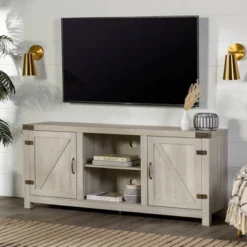 Clarabelle Farmhouse Barn Door TV Stand For TVs Up To 60" - Saracina Home 22 Clarabelle Farmhouse Barn Door TV Stand For TVs Up To 60" - Saracina Home -Baxton Studio Shop GUEST b318f6a5 5faf 41af 982a a74a71a1a550