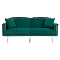 Modern Velvet Upholstered Loveseats Sofa With 2 Pillows-ModernLuxe 16 Modern Velvet Upholstered Loveseats Sofa With 2 Pillows-ModernLuxe -Baxton Studio Shop GUEST b334b3a1 b207 4681 bfae 4f86c028aba6