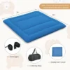 Infans King Futon Mattress Japanese Floor Sleeping Pad Washable Cover Carry Bag Blue