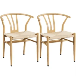 Yaheetech Set Of 2 Weave Arm Chairs Dining Chair -Baxton Studio Shop GUEST b37bb9a3 0eab 4ea6 b801 92368c1b116e