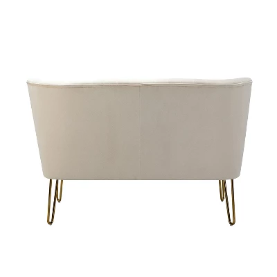 Ainhoa 45" Contemporary Solid And Manufactured Wooden Frame Loveseat | ARTFUL LIVING DESIGN 4 Ainhoa 45" Contemporary Solid And Manufactured Wooden Frame Loveseat | ARTFUL LIVING DESIGN - Image 4