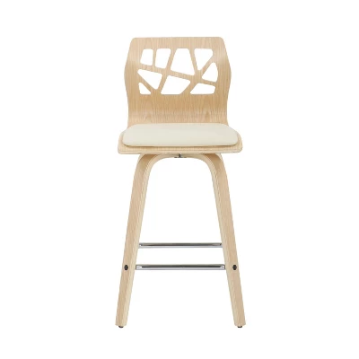 Set Of 2 Folia Upholstered Counter Height Barstools - Lumisource 5 Set Of 2 Folia Upholstered Counter Height Barstools - Lumisource - Image 5