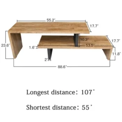 Constance 180° Rotation And Wide Extension Length From 55" To 107" TV Stand For TVs Up To 88"-The Pop Maison -Baxton Studio Shop GUEST b40bfa7d 001e 4228 8d9e 2e83184946fe