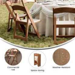 Emma And Oliver Weather-Resistant Wood Look Resin Folding Event Chair For Indoor/Outdoor Use -Baxton Studio Shop GUEST b4382a5d bffc 4e99 91f0 370acfe94748