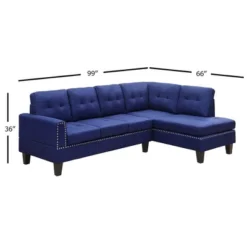 81" Earsom Sofa Blue Linen - Acme Furniture -Baxton Studio Shop GUEST b4399e78 2690 4aab b82c e39929659aa6
