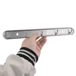 Unique Bargains Washroom Wall Mounted 5 Hooks Towel Hat Coat Hooks And Hangers Silver Tone 2 Pcs -Baxton Studio Shop GUEST b4756d07 7327 485d 8b92 a7df19416c9a