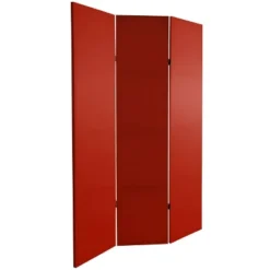 6" Double Sided Canvas Room Divider - Oriental Furniture
