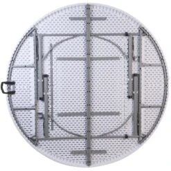 Flash Furniture 5.89-Foot Round Bi-Fold Granite White Plastic Banquet And Event Folding Table With Carrying Handle -Baxton Studio Shop GUEST b4f1ba8e c623 4acb 940e 891fcfa82bdf