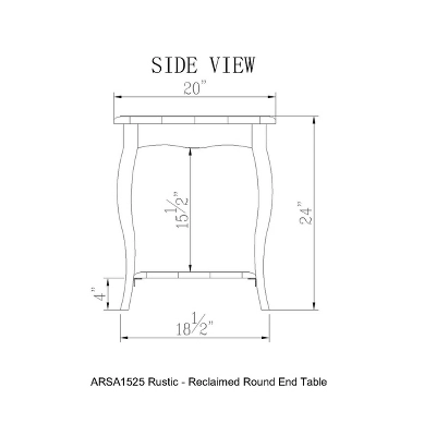 Round End Table Driftwood Brown - Alaterre Furniture 4 Round End Table Driftwood Brown - Alaterre Furniture - Image 4