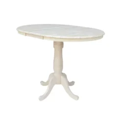 36" Round Extendable Table With 12" Drop Leaf Unfinished - International Concepts -Baxton Studio Shop GUEST b59af071 dde7 4c7a 8c4f 1c7c0e2c5df7