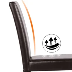 Yaheetech 4pcs High Back Padded Dining Chairs With Wood Legs For Home Restaurants -Baxton Studio Shop GUEST b5b3e212 9295 400d 899d 75b7fab3fea4