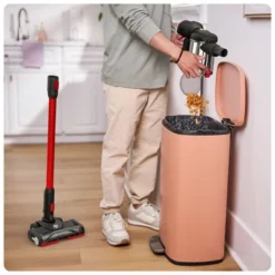 Dirt Devil Standing Cordless Stick Vacuum Red/Black - BD57000V: Lightweight, Rechargeable, Multi-Surface, Washable Filter -Baxton Studio Shop GUEST b5e7fce7 f8f5 4a13 bb6f de48a2f41bc8