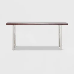 Lennox Contemporary Wood And Silver Metal Bench Dark Walnut Brown - Adore Decor 12 Lennox Contemporary Wood And Silver Metal Bench Dark Walnut Brown - Adore Decor -Baxton Studio Shop GUEST b5f6e2a2 9c50 4c66 b8d1 e94aff924da0