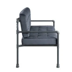 51" Brantley Sandy Gray Finish Loveseat Gray Velvet - Acme Furniture -Baxton Studio Shop GUEST b6082f0e 5b04 4035 a3d7 c4b9ff93bbb5