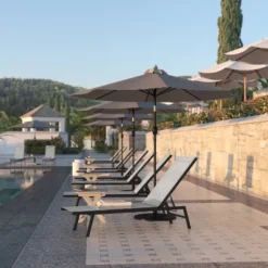 Flash Furniture Brazos Set Of 2 Adjustable Chaise Lounge Chairs All-Weather Outdoor Five-Position Recliners -Baxton Studio Shop GUEST b667c53b 88eb 4323 af15 9f8c2f4232cf