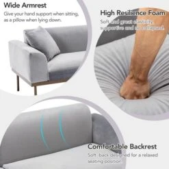 Modern Velvet Loveseat Sofa With Metal Legs And Two Pillows-ModernLuxe 13 Modern Velvet Loveseat Sofa With Metal Legs And Two Pillows-ModernLuxe -Baxton Studio Shop GUEST b677094e 3bc3 45ec 8ade 0fdfe5253088