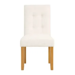 HomePop Set Of 2 Tufted Back Dining Chairs Plywood Frame, Capacity