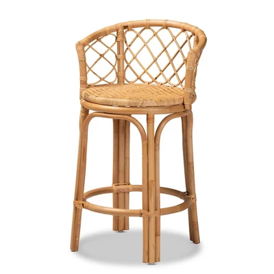 Orchard Rattan Counter Height Barstool Natural/Brown - Bali & Pari 1 Orchard Rattan Counter Height Barstool Natural/Brown - Bali & Pari