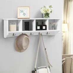 Costway Hanging Entryway Shelf Coat Rack Wall Mounted Storage Cabinets -Baxton Studio Shop GUEST b69a98aa 335e 497f 8b02 09530e8ccb46