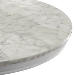 Kennegad Round Dining Table White - HOMES: Inside + Out -Baxton Studio Shop GUEST b6e0e5f3 2849 4771 9bac cdf47f2fccc0