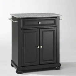 Alexandria Gray Granite Top Portable Kitchen Island/Cart - Crosley -Baxton Studio Shop GUEST b6f537b8 4132 48cb 9df5 f4b98026b111