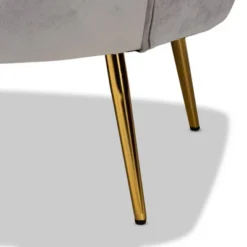 Genia Velvet Fabric Upholstered And Metal Sofa Gray/Gold - Baxton Studio -Baxton Studio Shop GUEST b70d668d 3bbf 493c b7a6 2ed4ef293f5a