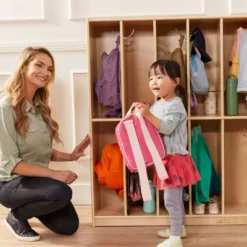 ECR4Kids 16-Section Coat Locker, Classroom Furniture, Natural -Baxton Studio Shop GUEST b76a00cb e1c1 4366 ae1b 73c63ef4491e