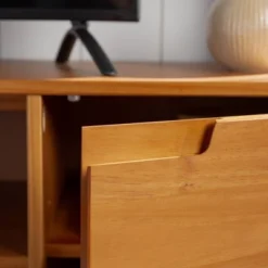 Solid Wood Mid-Century Modern TV Stand For TVs Up To 80" - Saracina Home -Baxton Studio Shop GUEST b78e54f7 947a 4b3c 9e8b b3b9f13c7373