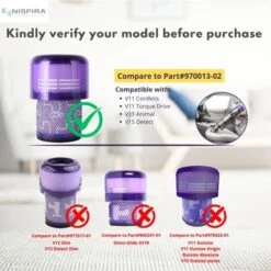 Nispira V11 Vacuum Filter Replacement For Dyson Cordless V11 Animal V11 Complete V11 Extra V15 Detect SV15 SV14 SV17 SV22 SV28, Part 970013-02, 1 Pk -Baxton Studio Shop GUEST b7a8cb59 e025 48f0 8a83 63e7038b3e77