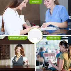 Costway 1/2PCS 24'' X 16'' Protective Plexiglass Sneeze Guard Acrylic Shield For Counter -Baxton Studio Shop GUEST b7bc1d8c 9008 47ca 8fa0 d5865ebd7fbe