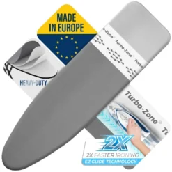 Bartnelli Patented 54"x15" Ironing Board Cover, Scorch-Resistant, Park & Turbo Zone, Gray -Baxton Studio Shop GUEST b7d1671d 90ea 41a0 bdc6 a6ab7ea4400b
