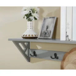 36" Middlebury Coat Hook With Storage Bench Hall Tree Set Gray - Alaterre Furniture -Baxton Studio Shop GUEST b7e731a3 c617 4164 b20c a72d52028663