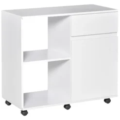 HOMCOM Filing Cabinet/Printer Stand With Open Storage Shelves, For Home Or Office Use, Including An Easy Drawer -Baxton Studio Shop GUEST b8026186 5533 4d2f b144 f27ac4ce3707