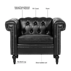Upholstered 3 Seat/1 Seat Sofa Couches With Nailhead Accents, Scrolled Armrests, And Turned Legs-ModernLuxe -Baxton Studio Shop GUEST b80c84c9 f05b 4159 b8c6 f8f8a727a143