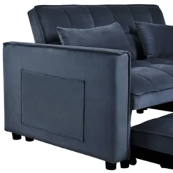 TiramisuBest 2-Seater Convertible Velvet Loveseat Sofa Bed – Pull-Out Sleeper Couch With Side Pocket, Adjustable Backrest & Scroll Arm Design,Gray 21 TiramisuBest 2-Seater Convertible Velvet Loveseat Sofa Bed – Pull-Out Sleeper Couch With Side Pocket, Adjustable Backrest & Scroll Arm Design,Gray -Baxton Studio Shop GUEST b814c3ec 847f 46a0 8a17 bd80e3e797c7