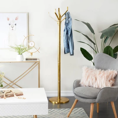 Contemporary Metal Coat Rack - Olivia & May 9 Contemporary Metal Coat Rack - Olivia & May - Image 9