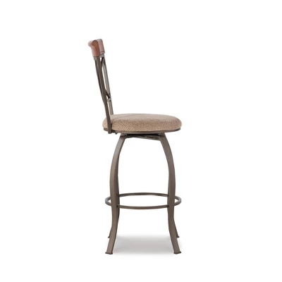 3pc Carter Swivel Dining Sets Metal/Tan/Cherry - Powell Company 5 3pc Carter Swivel Dining Sets Metal/Tan/Cherry - Powell Company - Image 5