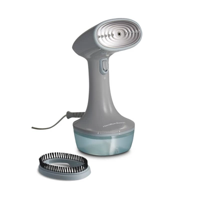 Hamilton Beach Handheld Garment Steamer: 1200W Clothes Steamer, 20 Min Steam, 400ml Tank, Fabric Brush, 8ft Cord, Gray 7 Hamilton Beach Handheld Garment Steamer: 1200W Clothes Steamer, 20 Min Steam, 400ml Tank, Fabric Brush, 8ft Cord, Gray - Image 7